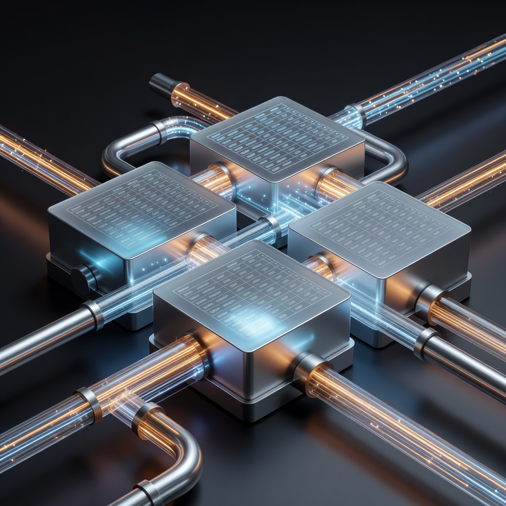 Relational database tables structured data schema illustration with high-speed query indexing